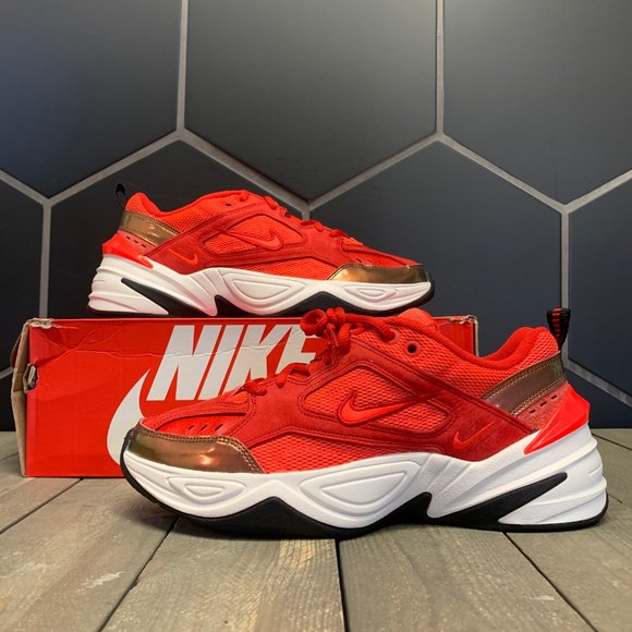 Nike Shoes - New Womens Nike M2K Tekno Red Suede Shoe